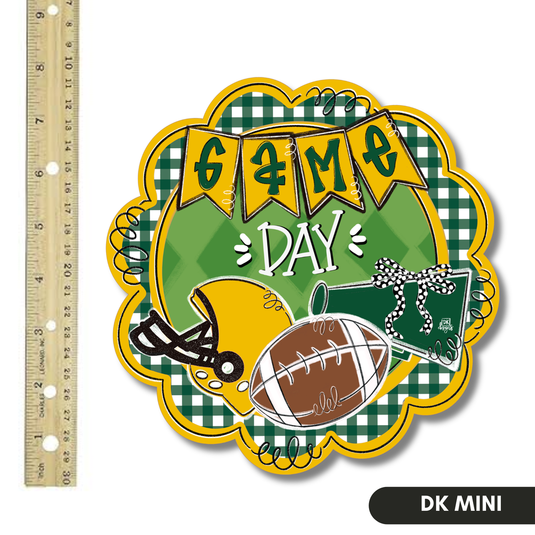 GREEN & YELLOW GOLD GAME DAY SCALLOP MINI