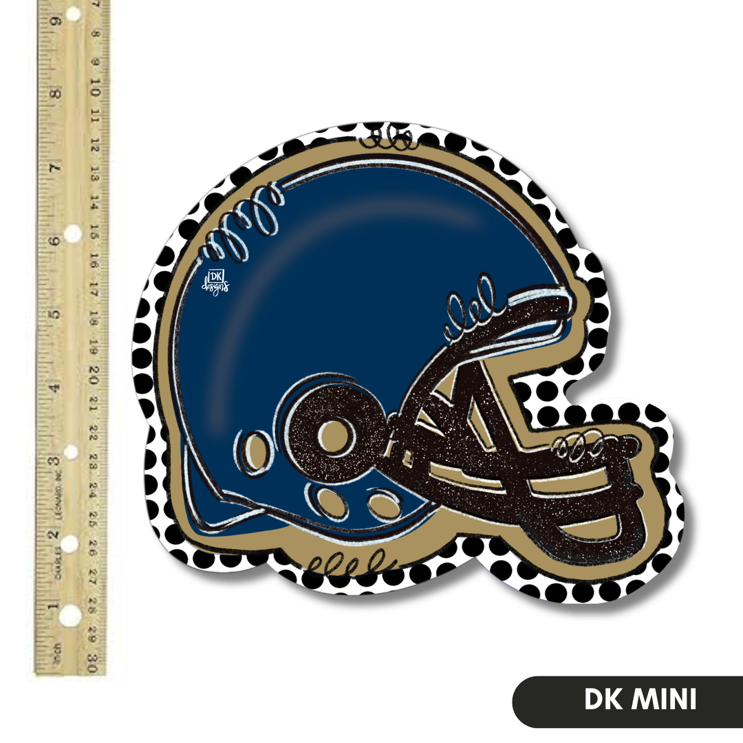 NAVY & GOLD FOOTBALL HELMET MINI