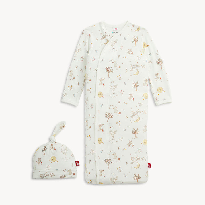 BEDTIME RHYMES MODAL GOWN & HAT SET