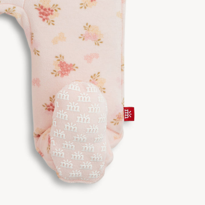 FLORAL GIRLS VELOUR FOOTIE