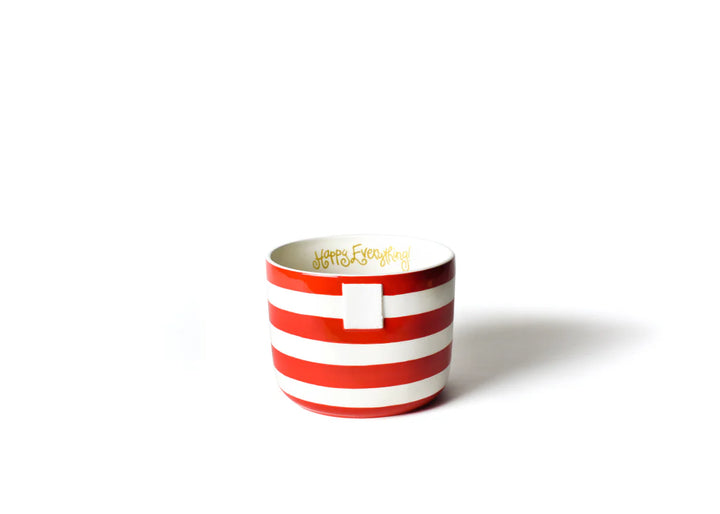 RED STRIPE MINI HAPPY EVERYTHING BOWL