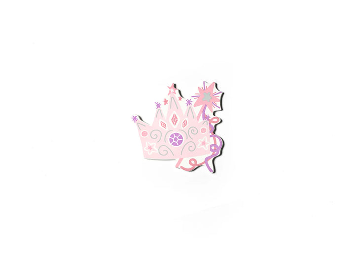 Pink princess crown on a white background