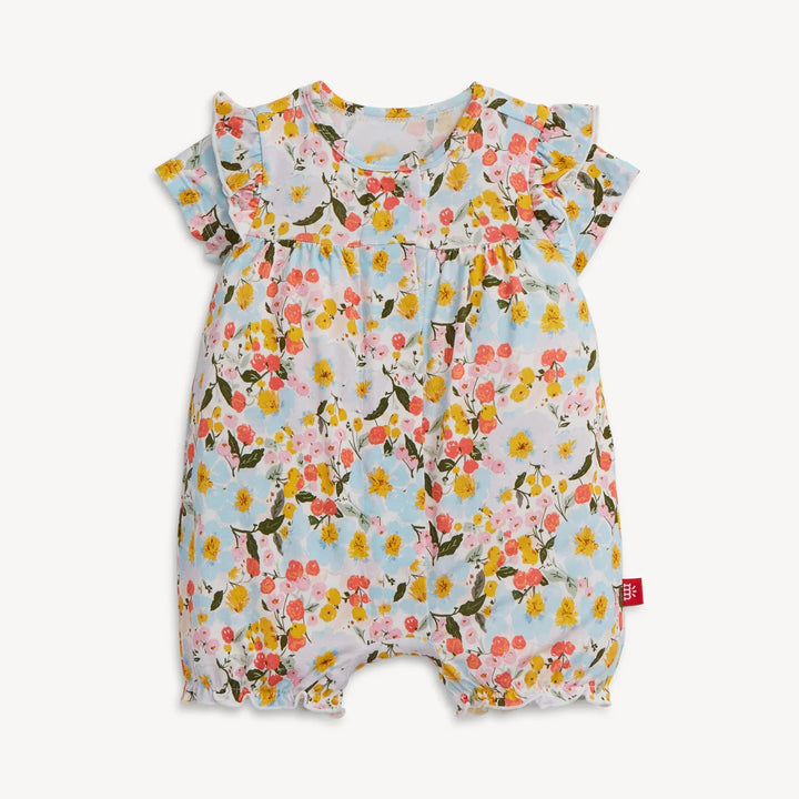 Seraphina Magnetic Flutter Sleeve Romper by Magnetic Me - Baby Girl Ruffle Romper - Walker Boutique