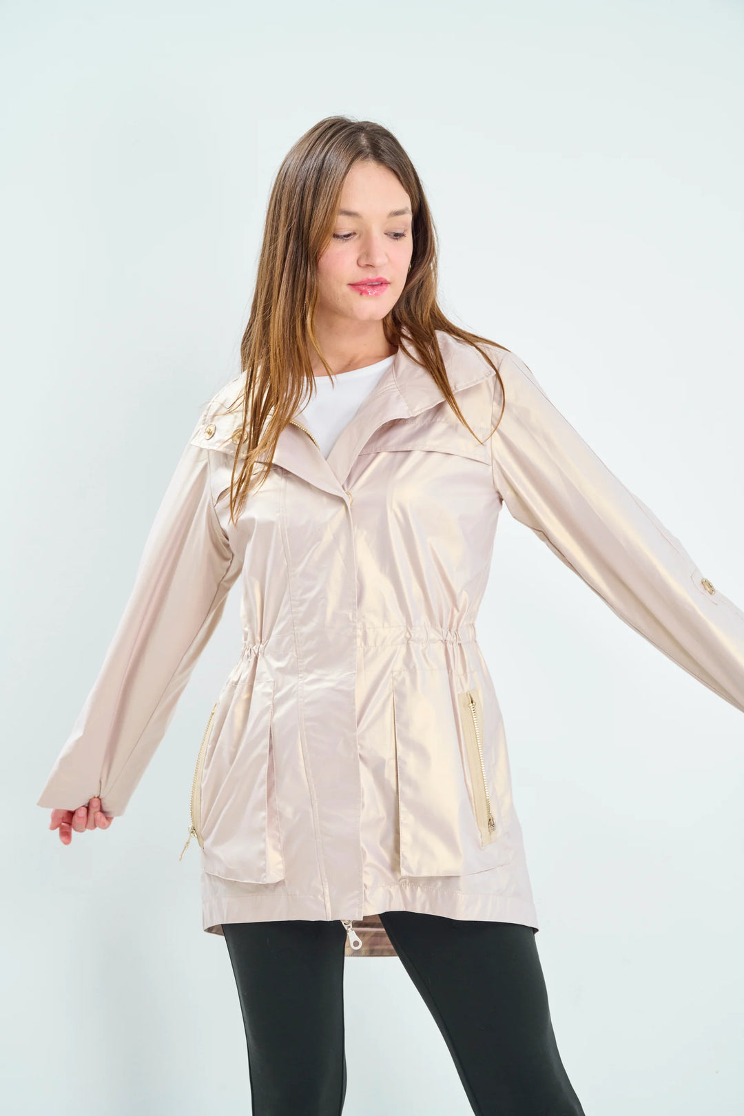 ANORAK: CHAMPAGNE RAIN COAT