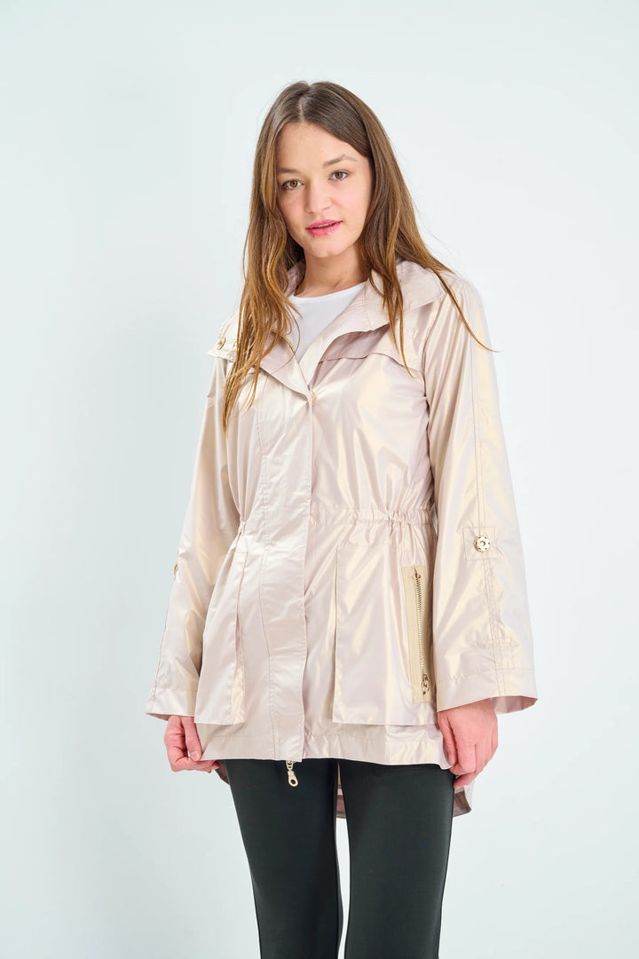 ANORAK: CHAMPAGNE RAIN COAT