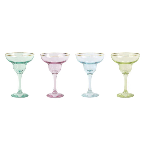 RAINBOW ASSORTED MARGARITA GLASS