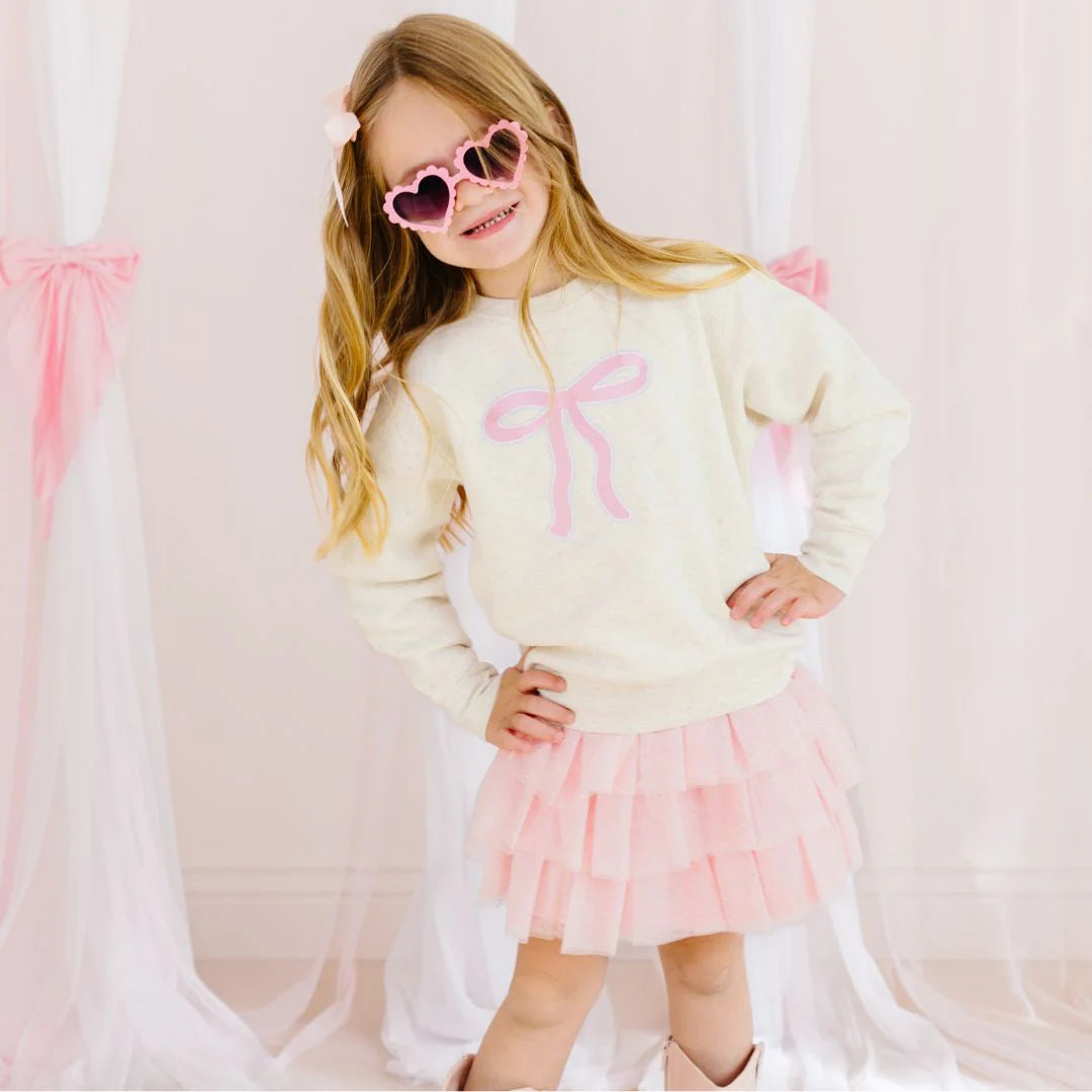 COQUETTE BOW PATCH SWEATSHIRT