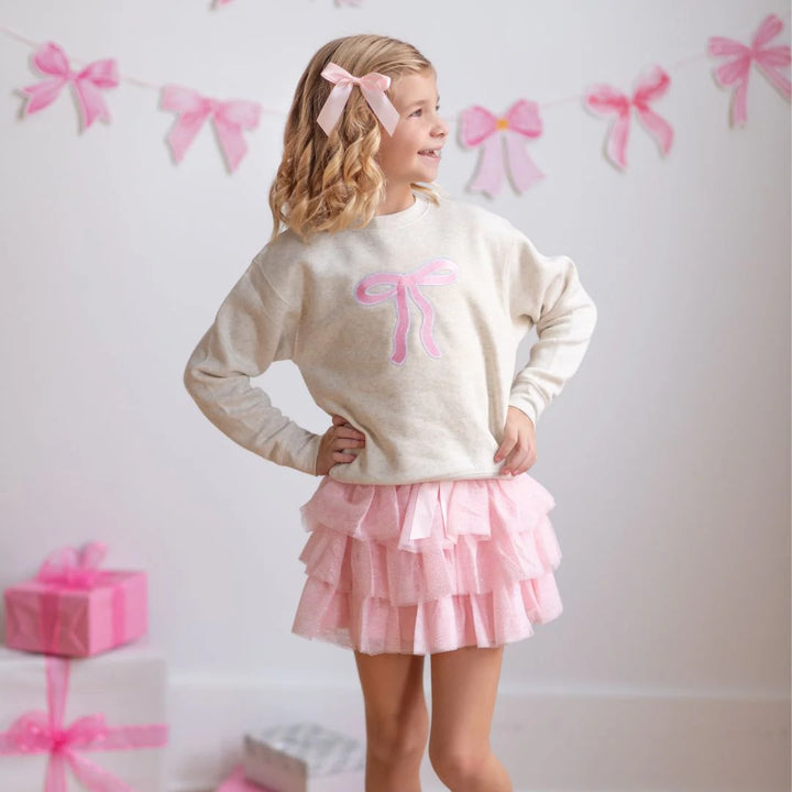 COQUETTE BOW PATCH SWEATSHIRT