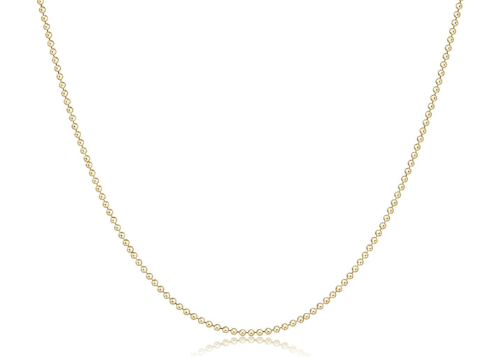 15" CHOKER CLASSIC BEADED CHAIN - GOLD