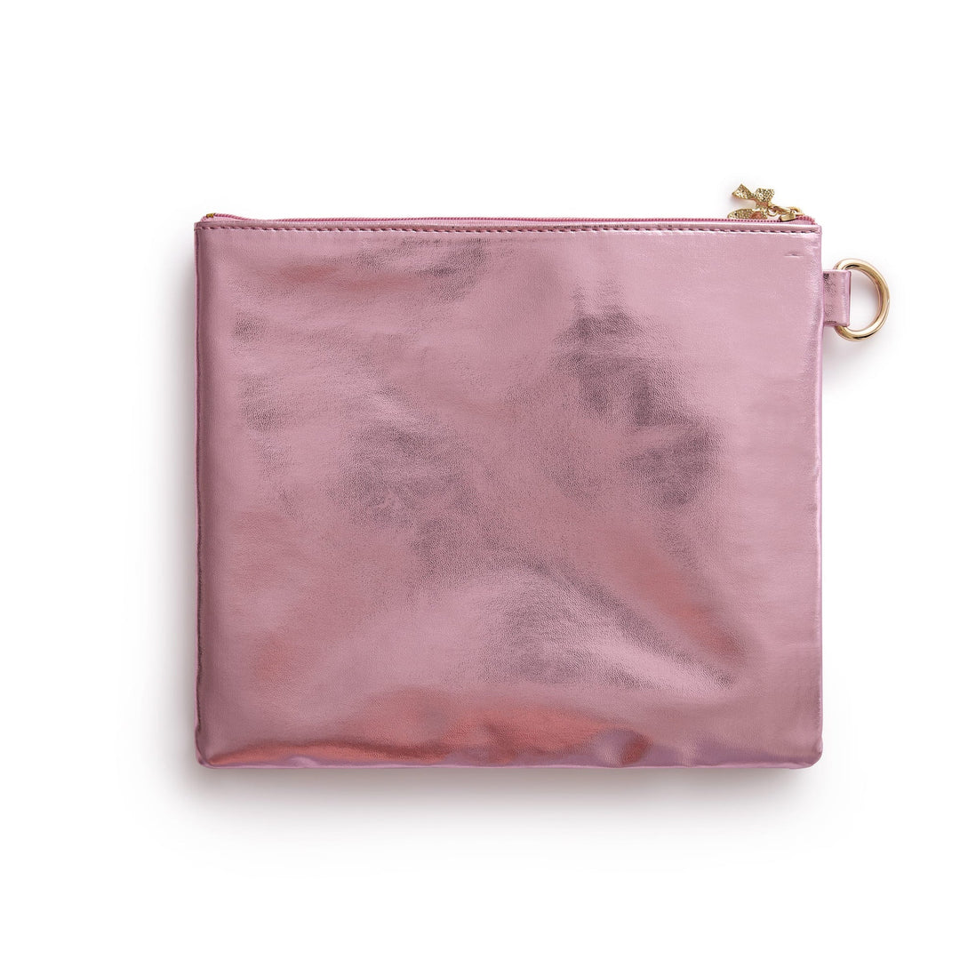 PINK BOWS & CONFETTI EVERYTHING POUCH