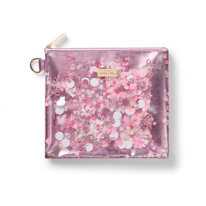PINK BOWS & CONFETTI EVERYTHING POUCH