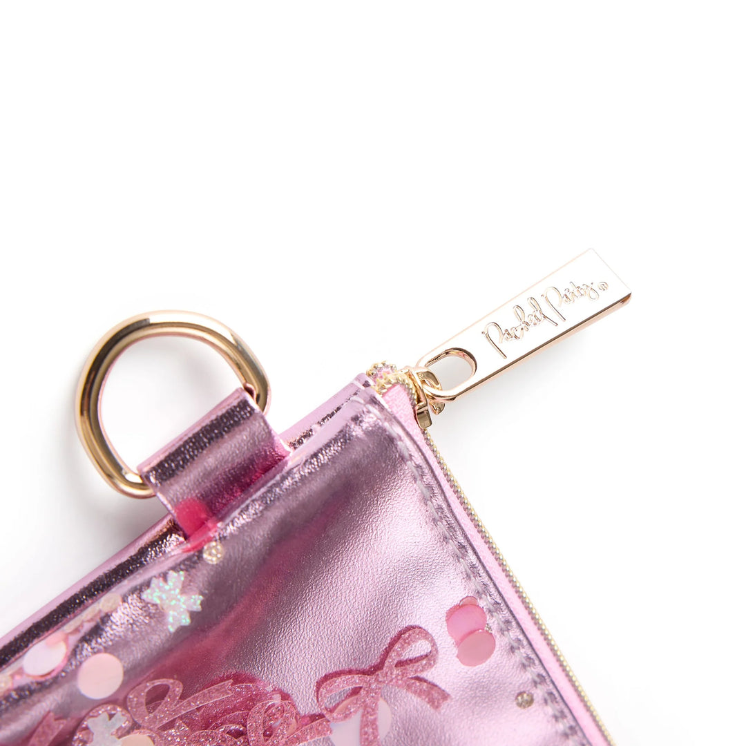 PINK BOWS & CONFETTI EVERYTHING POUCH
