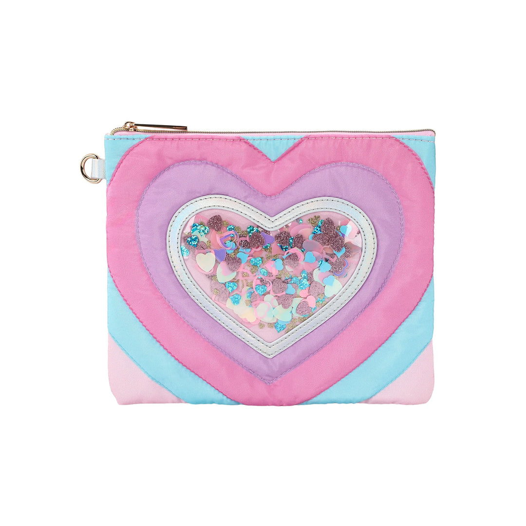 TAYLOR QUILTED HEARTS CONFETTI PENCIL POUCH