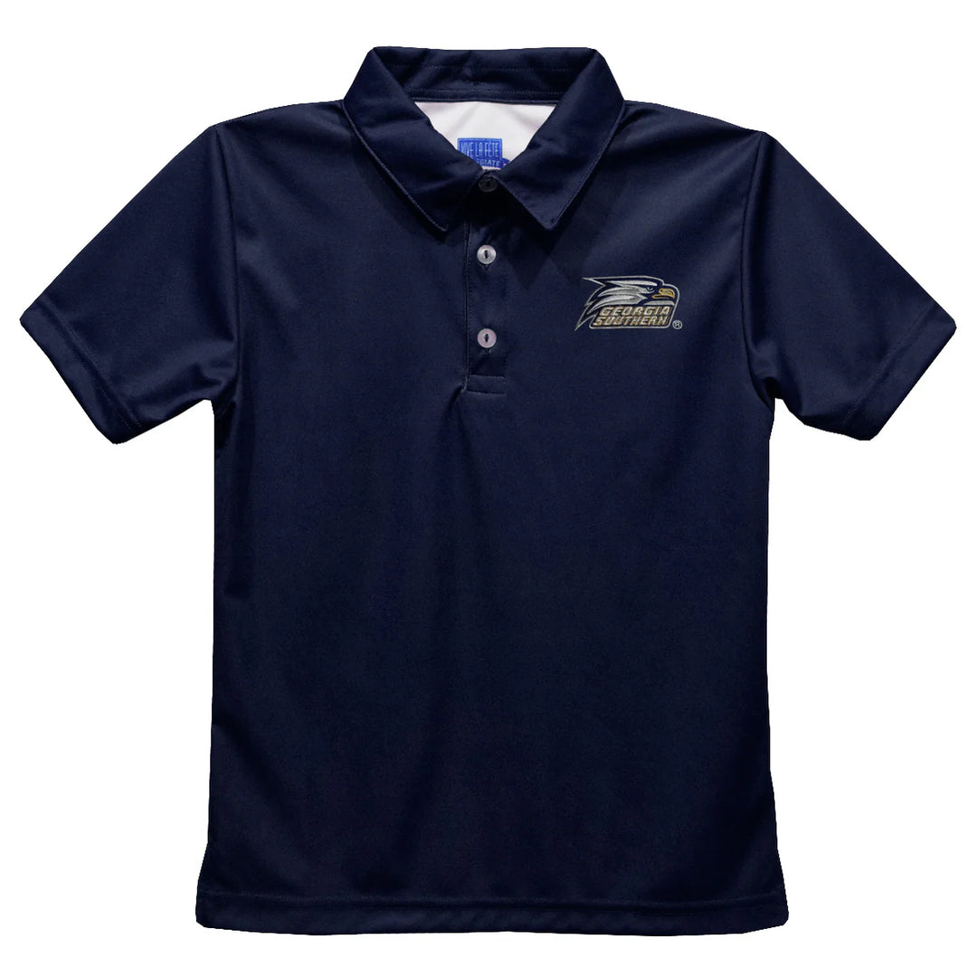 SOLID NAVY GSU LOGO POLO