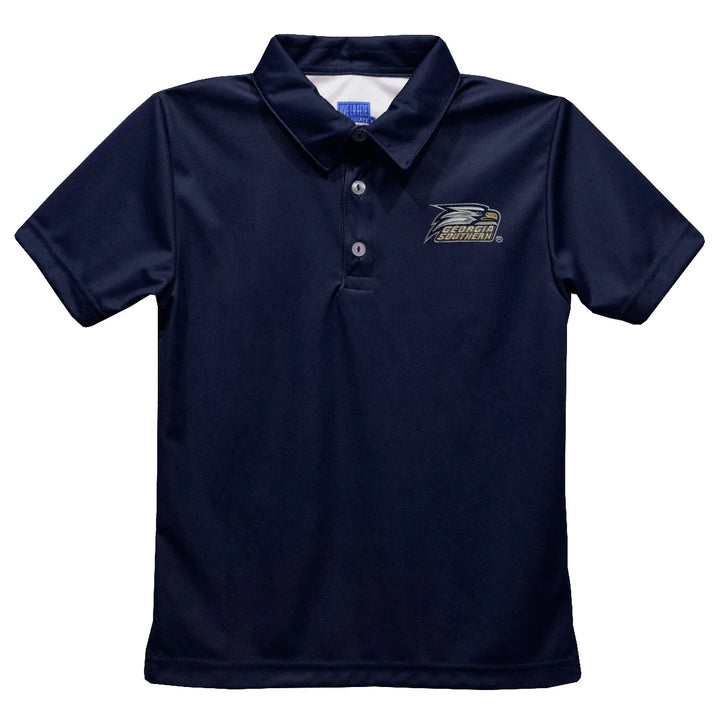 SOLID NAVY GSU LOGO POLO