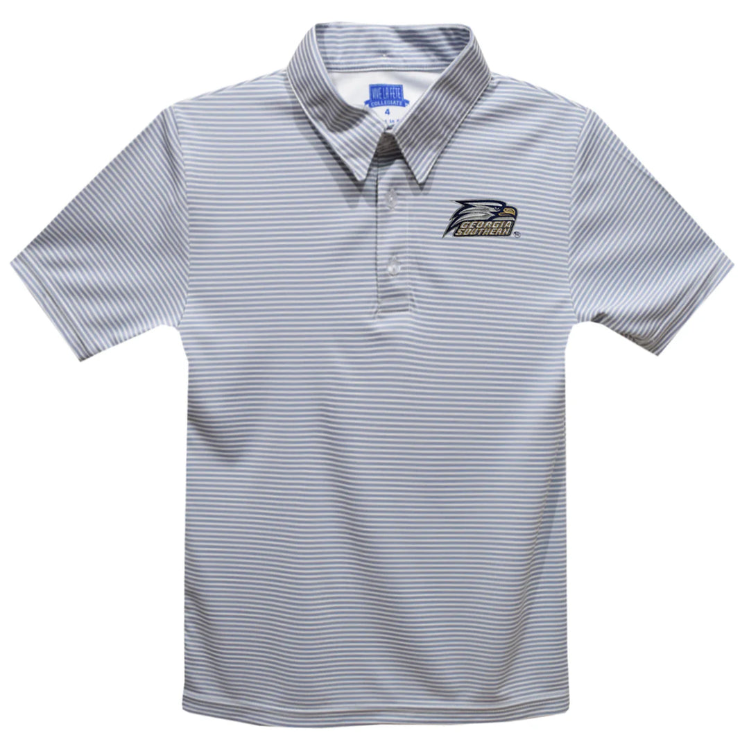 GSU GRAY STRIPED POLO BOYS