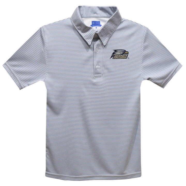 GSU GRAY STRIPED POLO BOYS