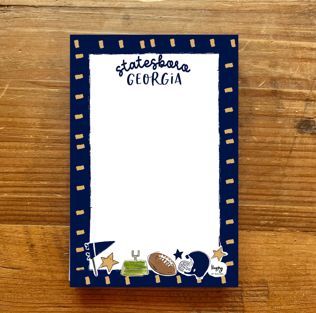 STATESBORO DASH BORDER NOTEPAD, 4x6