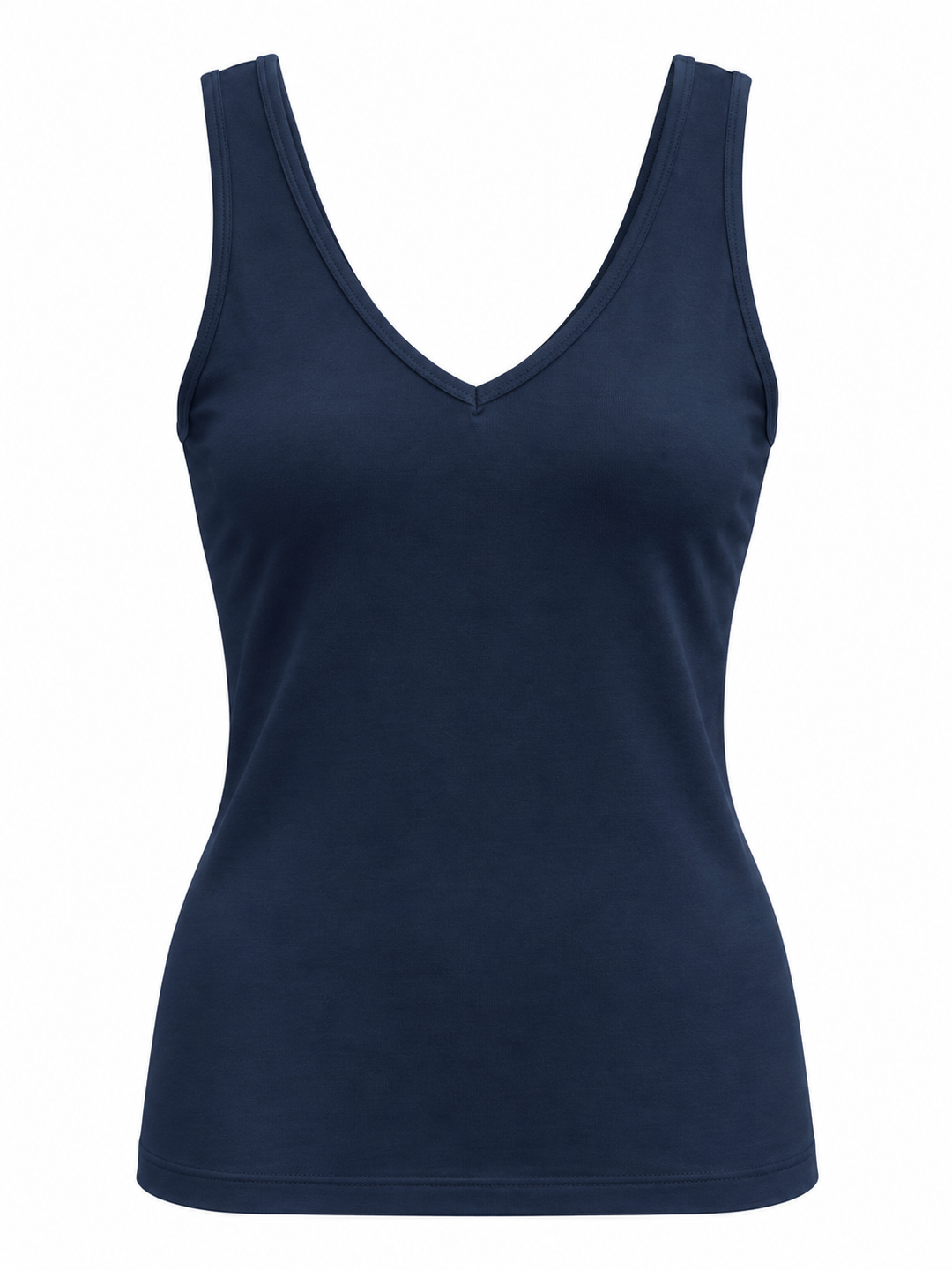 NAVY REVERSIBLE VNECK &amp; SCOOP NECK SEAMLESS TANK