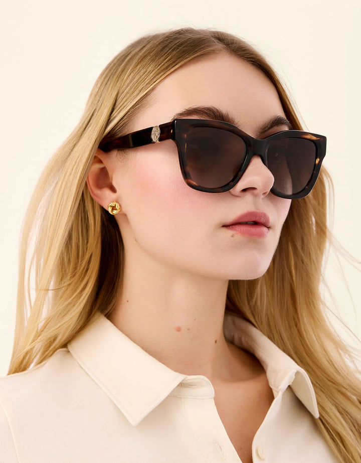 TORTOISE/FLORAL SAILOR'S WATCH SUNGLASSES