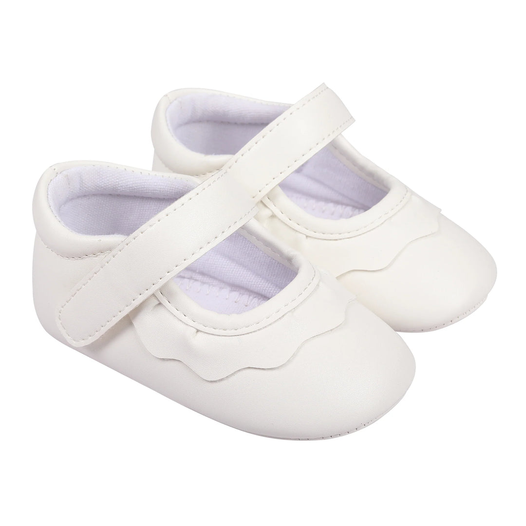 WHITE AMINA CRIB SHOE