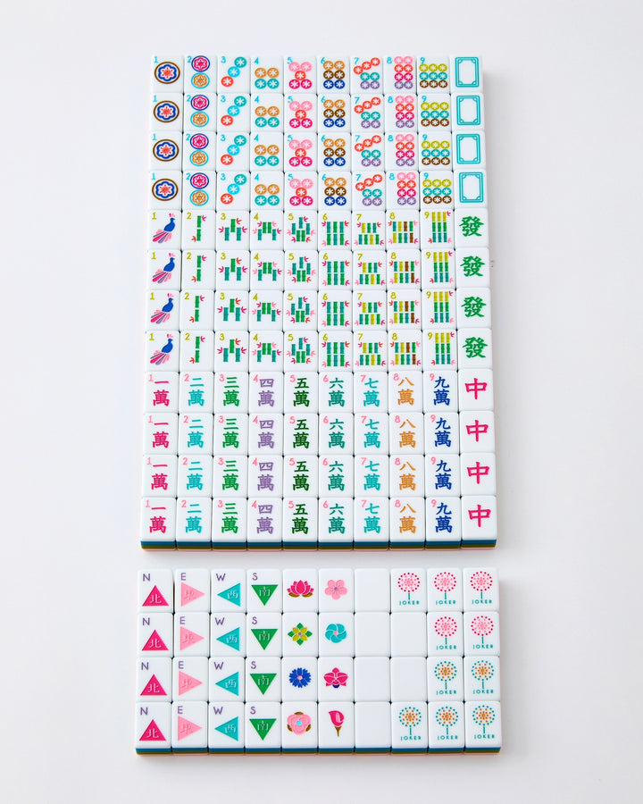 Oh My Mahjong La Fete Mahjong Tiles designer mahjong tile set for game nights and gifting | Walker Boutique