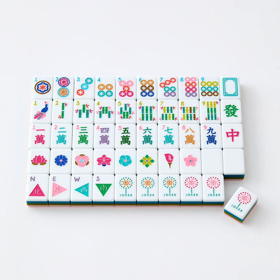 Oh My Mahjong La Fete Mahjong Tiles designer mahjong tile set for game nights and gifting | Walker Boutique