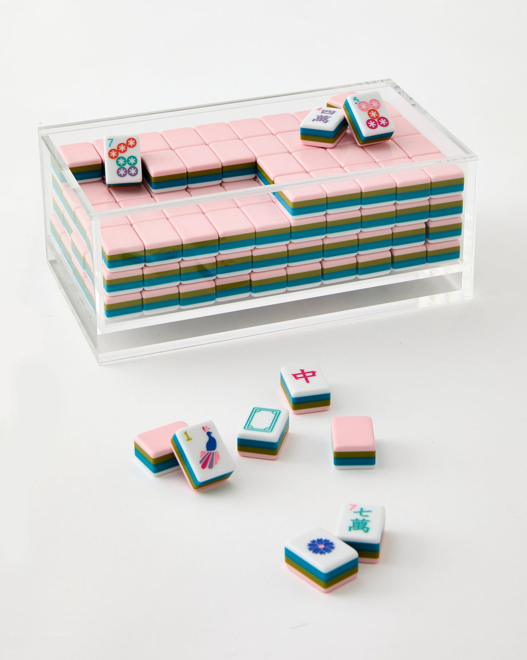 Oh My Mahjong La Fete Mahjong Tiles designer mahjong tile set for game nights and gifting | Walker Boutique
