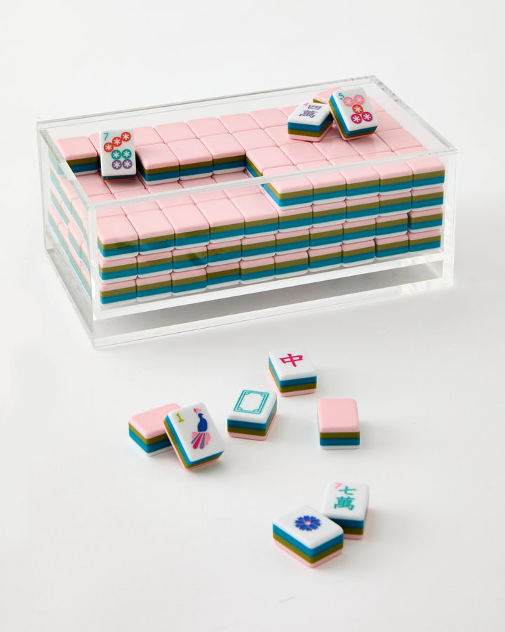 Oh My Mahjong La Fete Mahjong Tiles designer mahjong tile set for game nights and gifting | Walker Boutique