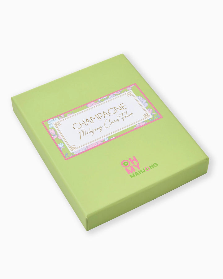 Oh My Mahjong Champagne Mahjong Card Folio mahjong card folio for organized play and travel | Walker Boutique