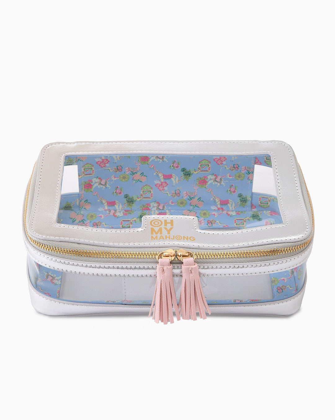 Oh My Mahjong Silver Tile Storage Bag mahjong tile storage bag for organized game night accessories | Walker Boutique