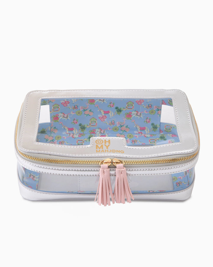Oh My Mahjong Silver Tile Storage Bag mahjong tile storage bag for organized game night accessories | Walker Boutique
