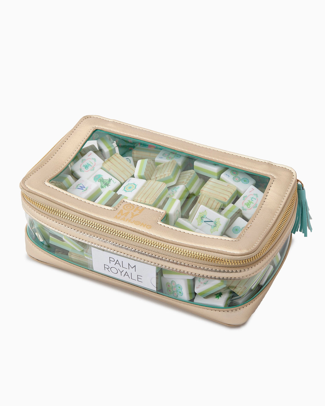 Oh My Mahjong Gold Tile Storage Bag mahjong tile storage bag for organized game night accessories | Walker Boutique