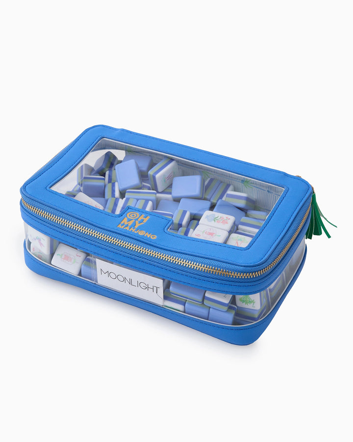 Oh My Mahjong Blue Tile Storage Bag mahjong tile storage bag for organized game night accessories | Walker Boutique