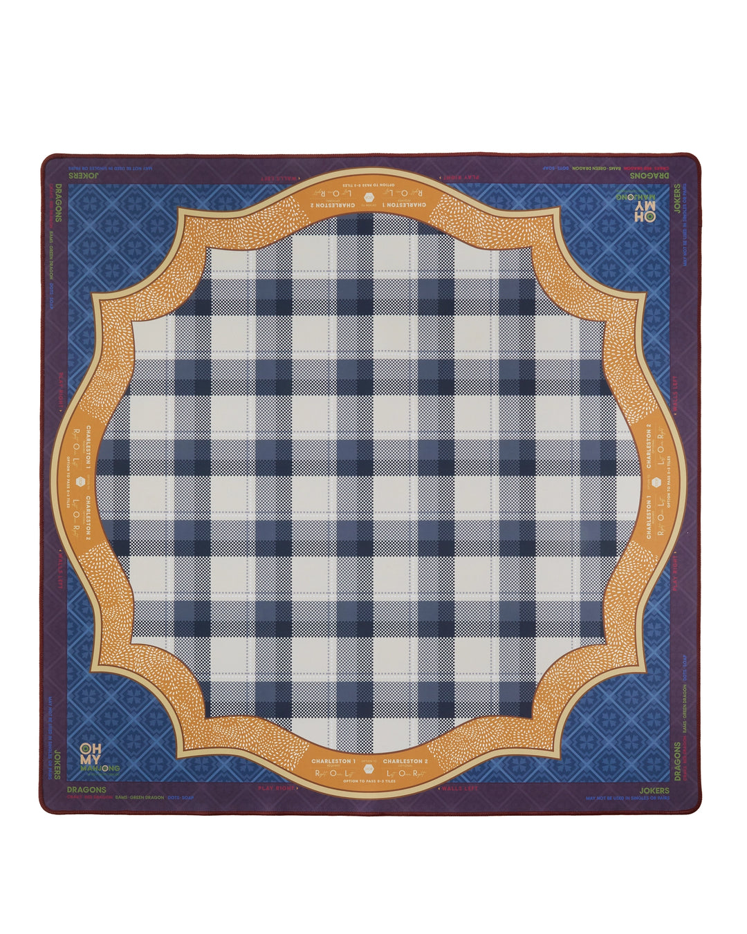 Oh My Mahjong Vanderbilt Mat in Tube mahjong mat in tube for stylish game night table setup | Walker Boutique
