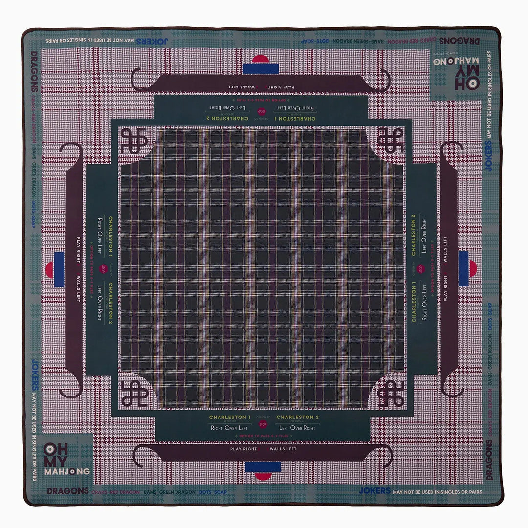 Oh My Mahjong Dapper Mat in Tube mahjong mat in tube for stylish game night table setup | Walker Boutique