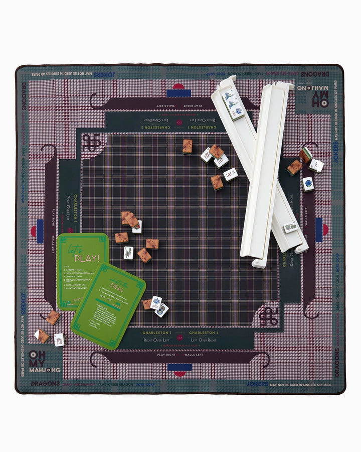 Oh My Mahjong Dapper Mat in Tube mahjong mat in tube for stylish game night table setup | Walker Boutique