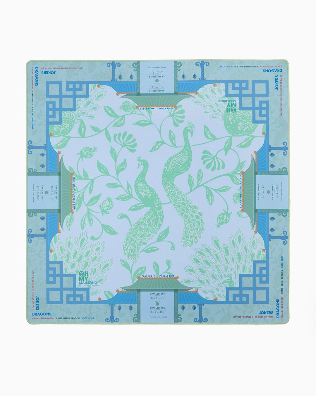 Oh My Mahjong Isla Mat in Tube mahjong mat in tube for stylish game night table setup | Walker Boutique