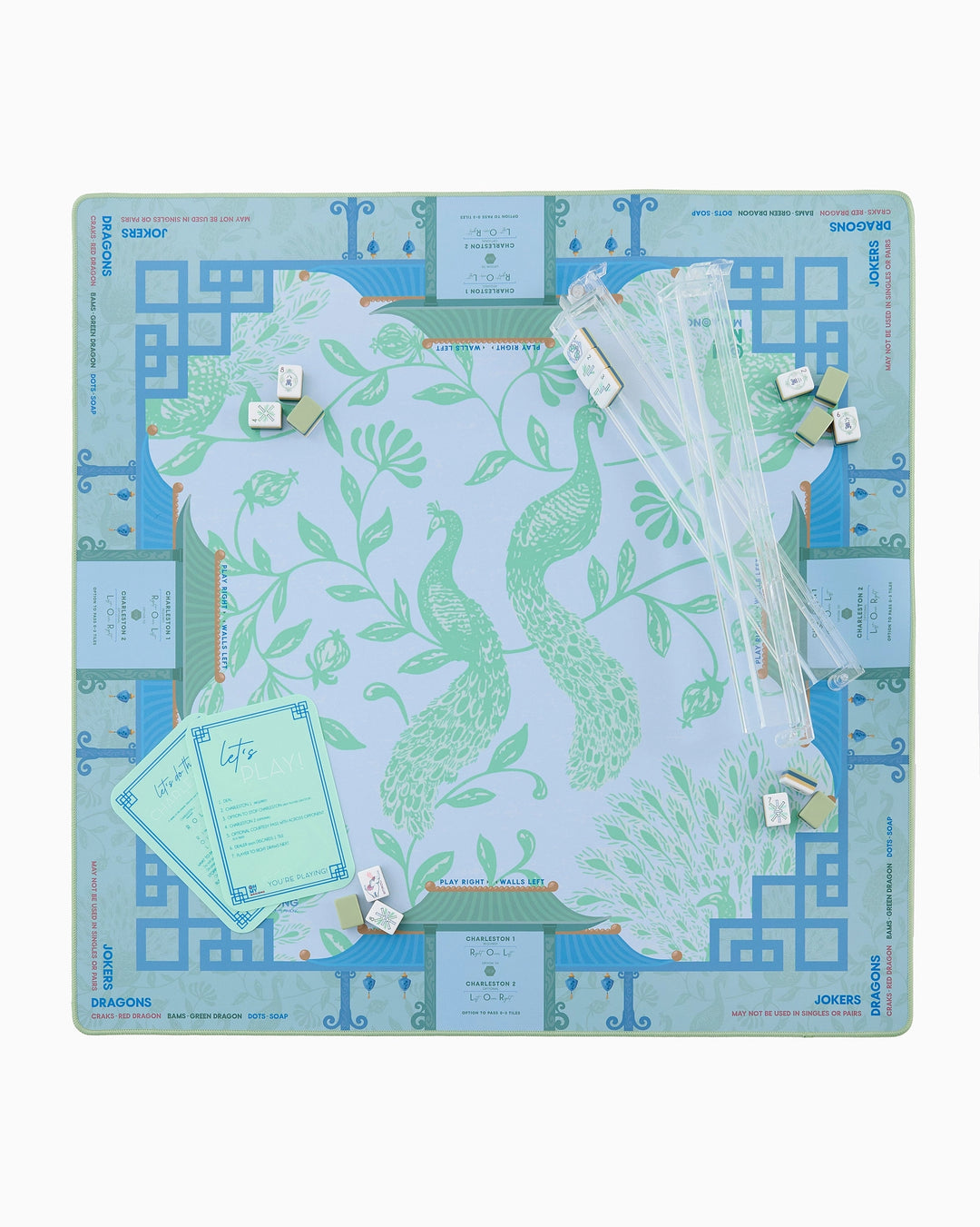 Oh My Mahjong Isla Mat in Tube mahjong mat in tube for stylish game night table setup | Walker Boutique