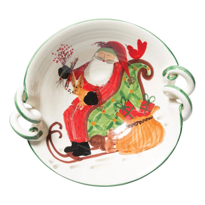 OLD ST. NICK SLEIGH HANDLED SCALLOP BOWL