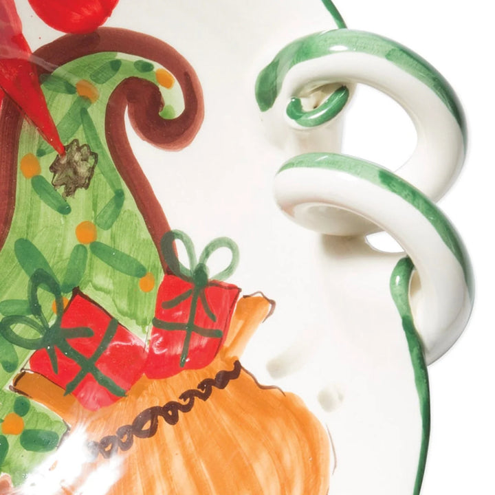 OLD ST. NICK SLEIGH HANDLED SCALLOP BOWL