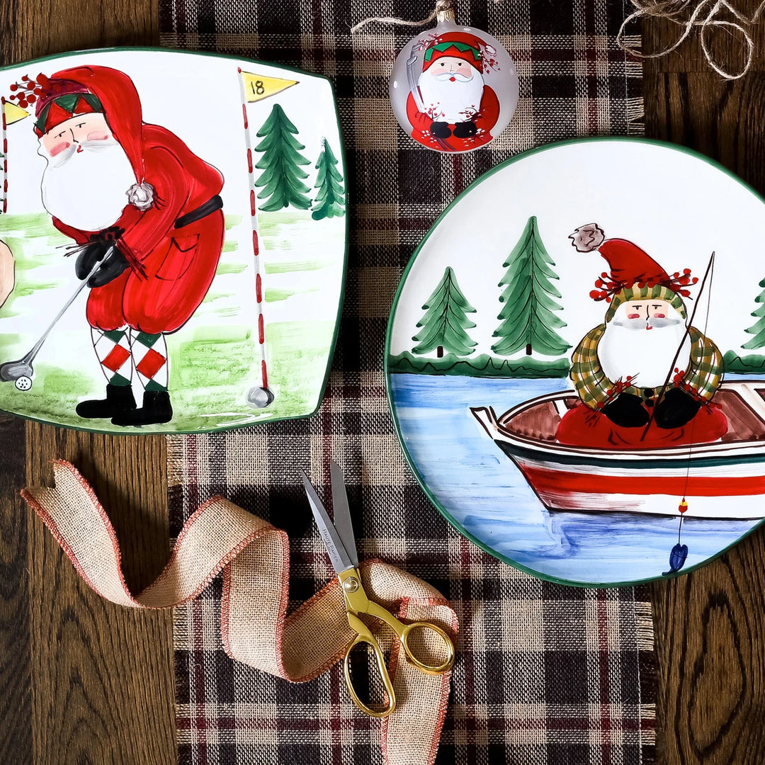 OLD ST. NICK GOLFING SQUARE PLATTER