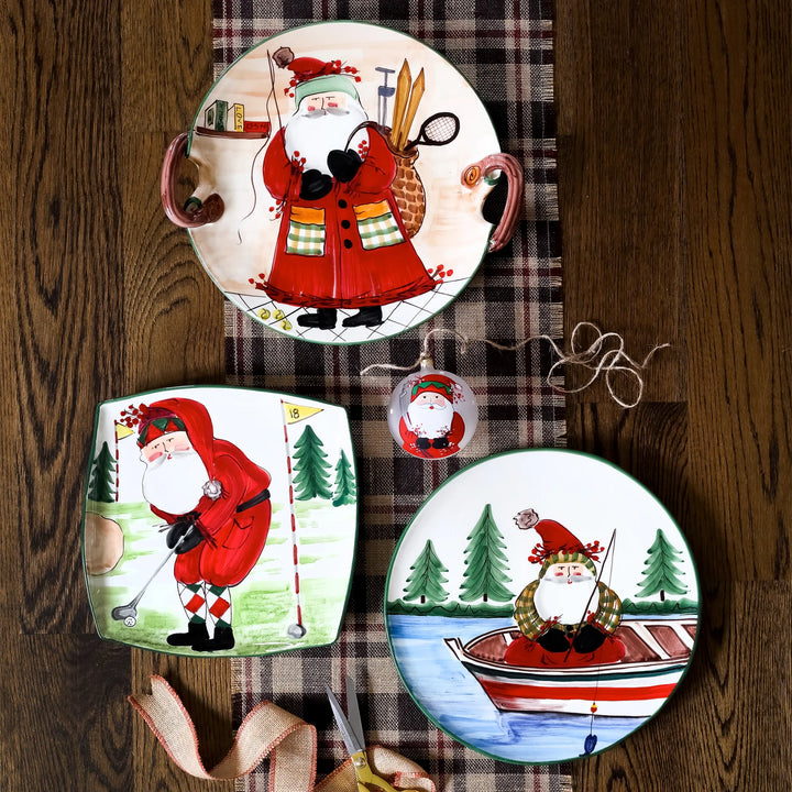 OLD ST. NICK FISHING ROUND PLATTER