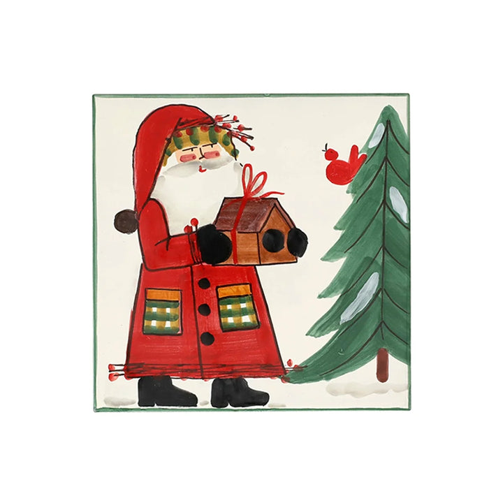 OLD ST. NICK TRIVET WITH BIRD HOUSE