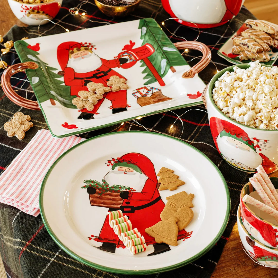OLD ST. NICK HANDLED SQUARE PLATTER MAIL