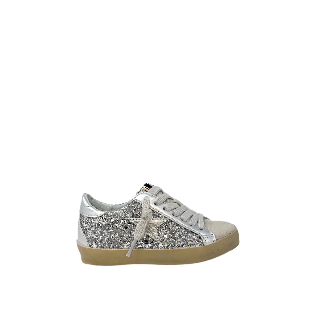 paula toddler silver shimmer sneaker