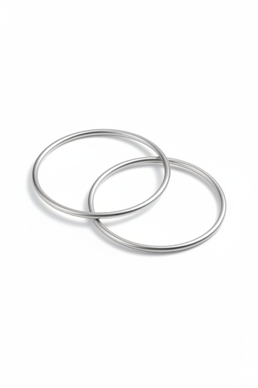 A simple silver metal ring, likely a replacement watch band or fitness tracker strap, shown on a plain white background.