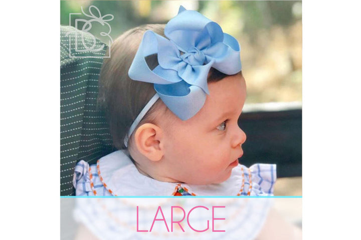 POWDER BLUE PANTYHOSE HEADBAND WITH BOW