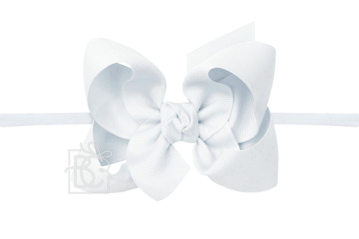 POWDER BLUE PANTYHOSE HEADBAND WITH BOW