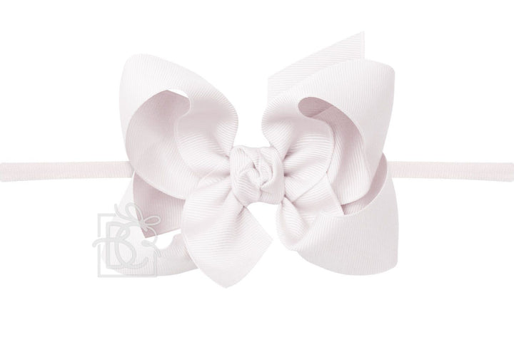 POWDER PINK PANTYHOSE HEADBAND WITH BOW